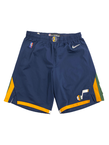 Udoka Azubuike Utah Jazz Basketball Signed Game Shorts Size 44