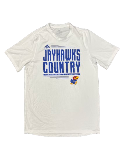 Michael Jankovich Kansas Basketball Player Exclusive "Jayhawks Country" Workout Shirt (Size LT)