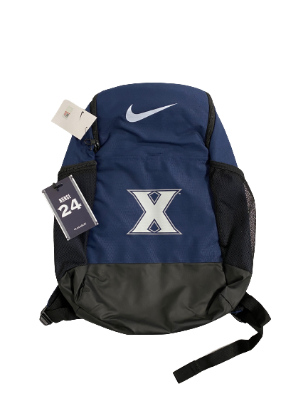 custom nike max air backpack Jack Nunge Xavier Basketball Player-Exclusive Travel Backpack With Pla – The Players Trunk