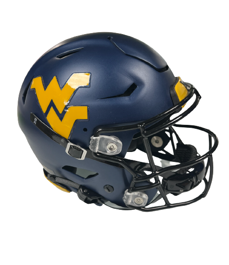 Sam James West Virginia Football Game Worn Helmet (Ridell Speedflex) – The Players Trunk Sam James West Virginia Football Game Worn Helmet (Ridell Speedflex) – The Players Trunk
