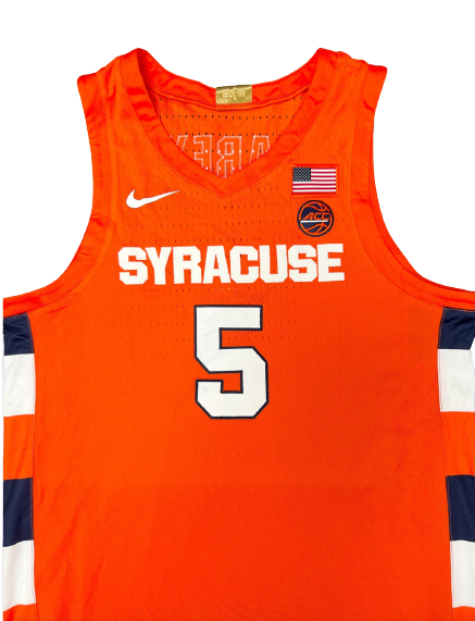 Jalen Carey Syracuse Basketball 2019-2020 Season Game Issued Jersey (Size 46)