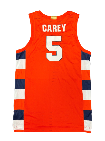Jalen Carey Syracuse Basketball 2019-2020 Season Game Issued Jersey (Size 46)
