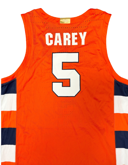 Jalen Carey Syracuse Basketball 2019-2020 Season Game Issued Jersey (Size 46)