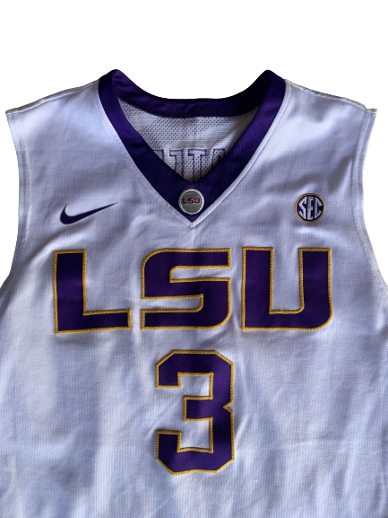 Tremont Waters LSU Basketball SIGNED 2017-2018 Uniform Set (Size 48) - Photomatched