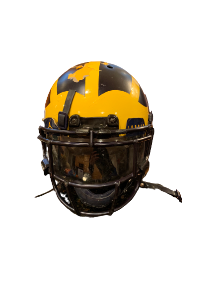 De'Veon Smith Michigan Football Senior Year Game Worn Helmet – The