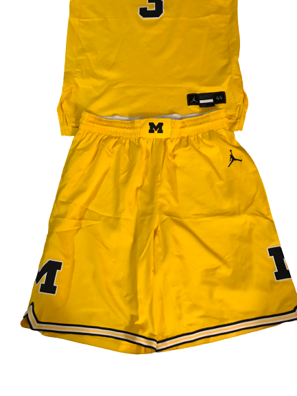 Zavier Simpson Michigan Basketball 2019-2020 Game Worn Uniform Set
