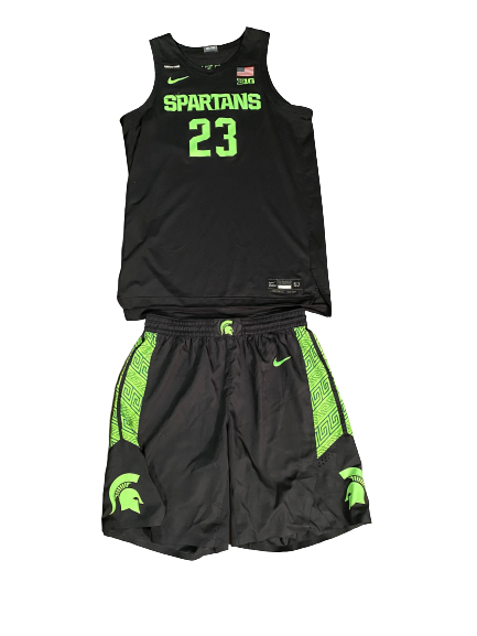 Michigan state basketball uniform top shorts