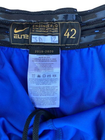 Javin DeLaurier Duke Basketball 2K Empire Classic Championship Game-Worn Uniform Set (11/22/2019)