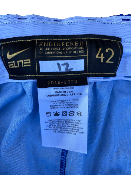 Javin DeLaurier Duke Basketball 100th Anniversary Rivalry Game Versus UNC Game-Worn Shorts (Size 42)(2/8/2020)