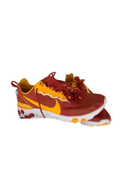 Jonah Mathews USC Trojans Nike React Element 55 Sneakers Size 14 The Players Trunk