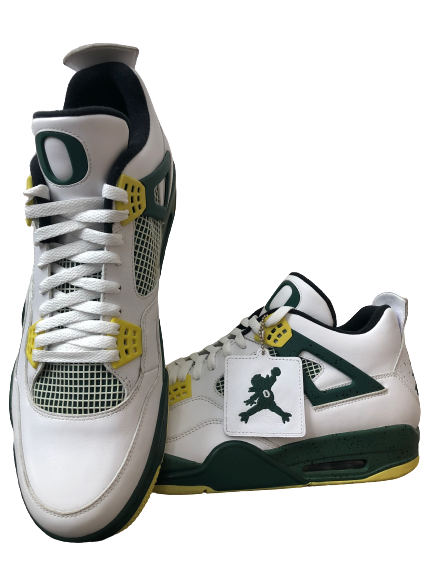 Singler Oregon Player Exclusive Jordan Duckman 4's (Size 15
