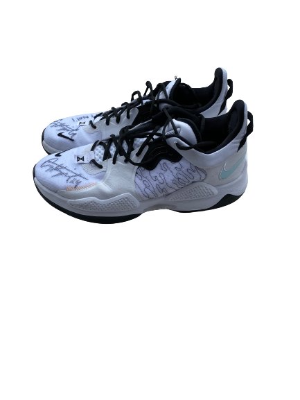 Corey Kispert Gonzaga Basketball 2021 NCAA Championship Game Worn Shoes (Size 14) - Photo Matched
