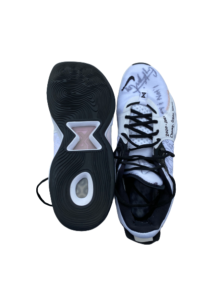 Corey Kispert Gonzaga Basketball 2021 NCAA Championship Game Worn Shoes (Size 14) - Photo Matched