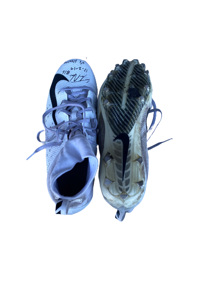 Tre Nixon UCF Football Signed and Inscribed Game-Worn Cleats (11/2/19)(Photo Matched)(123 Yards/2 Touchdowns)
