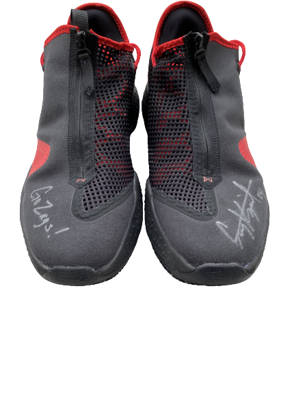 Corey Kispert Gonzaga Basketball 2020-2021 Season SIGNED Player Exclusive Game Worn Shoes (Size 15) - Photo Matched