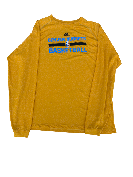 Nick Johnson Denver Nuggets Adidas Long Sleeve Shirt (Size L