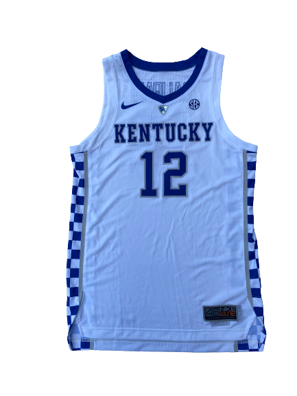 Brad Calipari Kentucky Basketball 2018-2019 Game Worn Uniform Set