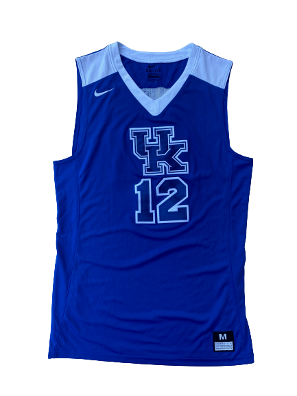 Brad Calipari Kentucky Basketball 2018 Blue Bahamas Game Uniform Set (Size M)