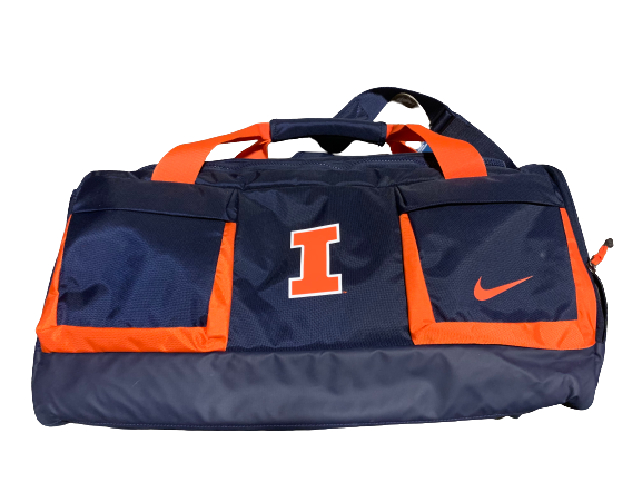 Dawson DeGroot Illinois Football Team Issued Travel Duffel Bag – The