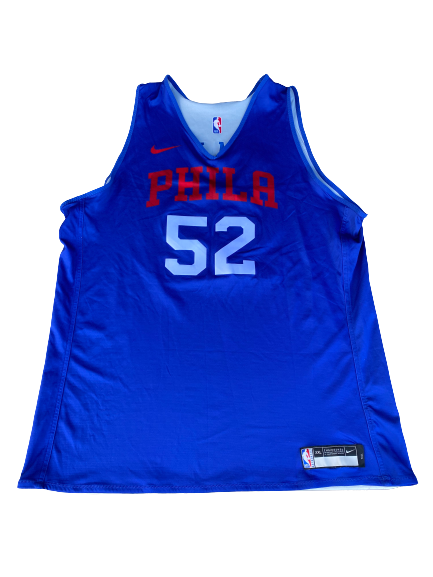 Aric Holman Philadelphia 76ers Reversible Practice Jersey Size