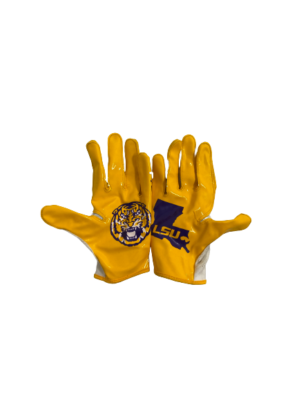 Josh White LSU Football Player Exclusive Gloves Size XL The Players Trunk