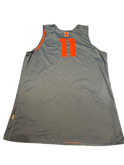 Ayo Dosunmu Illinois Basketball Player Exclusive 2020-2021 Season Worn SIGNED Reversible Practice Jersey (Size L)