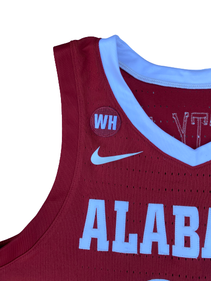 John Petty Alabama Basketball 2019-2020 (JUNIOR YEAR) Signed Game Worn Jersey with "WH" Patch - Photo Matched