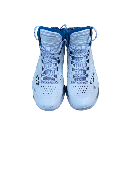 Mac McClung Texas Tech Basketball SIGNED Game Worn Steph Curry Under Armour Shoes (3/11/21 - BIG 12 TOURNAMENT)