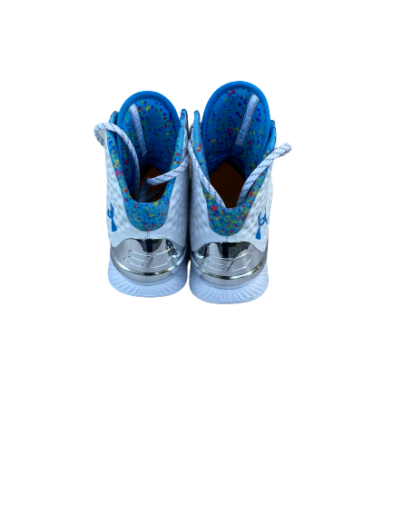 Mac McClung Texas Tech Basketball SIGNED Game Worn Steph Curry Under Armour Shoes (3/11/21 - BIG 12 TOURNAMENT)