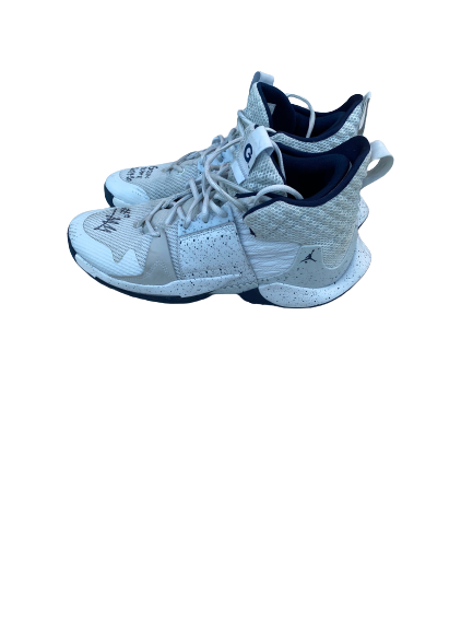 Mac McClung Georgetown Basketball SIGNED GAME WORN Player Exclusive Jordan Shoes (3-14-19 BIG EAST TOURNAMENT VS SETON HALL)