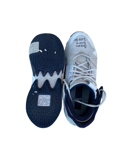 Mac McClung Georgetown Basketball SIGNED GAME WORN Player Exclusive Jordan Shoes (3-14-19 BIG EAST TOURNAMENT VS SETON HALL)