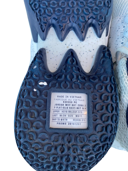 Mac McClung Georgetown Basketball SIGNED GAME WORN Player Exclusive Jordan Shoes (3-14-19 BIG EAST TOURNAMENT VS SETON HALL)