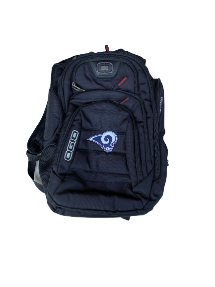 Alex Bachman LA Rams Team Issued Backpack The Players Trunk