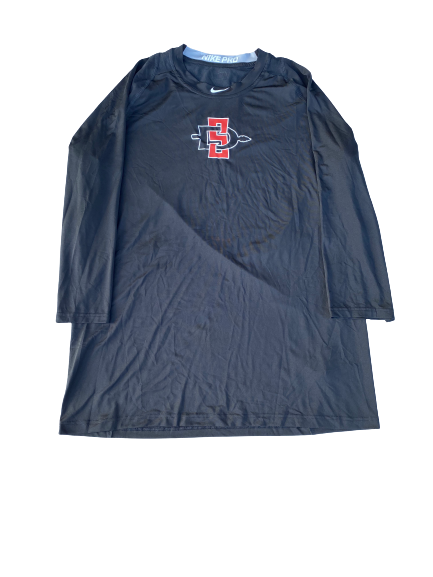 Logan Boyer San Diego State Baseball NIKE 3 4 Sleeve Compression Shirt The Players Trunk