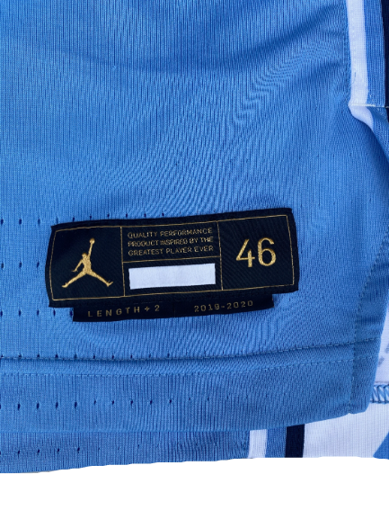 Andrew Platek North Carolina Basketball 2019-2020 (JUNIOR SEASON) Game Worn Jersey (Size 46)