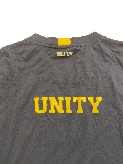Naz Hillmon Michigan Basketball Team Exclusive Long Sleeve Pre-Game Warm-Up Shooting Shirt with Patches (Size Women&