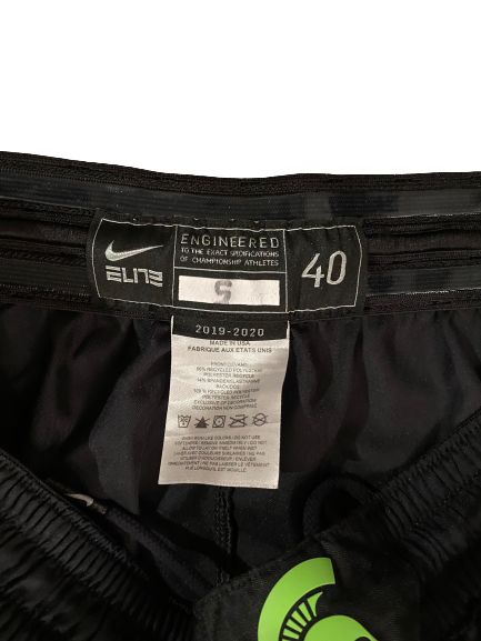 Cassius Winston Michigan State Basketball 2019-2020 Season Game-Worn Shorts (2/29/20)