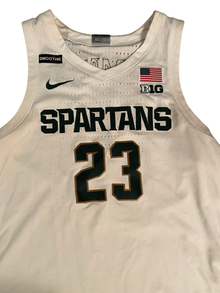 Xavier Tillman Michigan State 2019-2020 Game Worn Jersey - Photo Matched