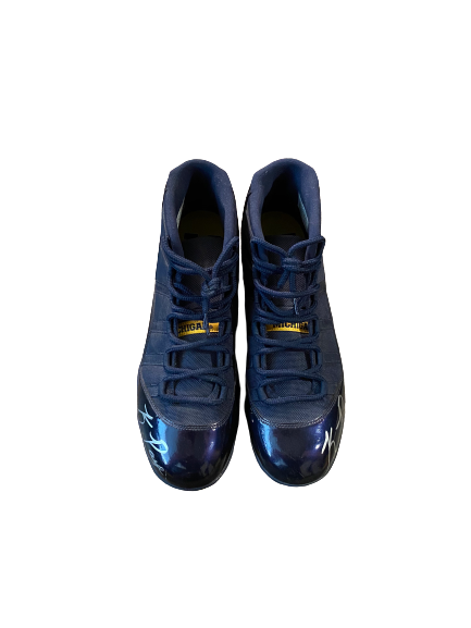 Kwity Paye Michigan Football Signed Player-Exclusive Cleats (Size 14)