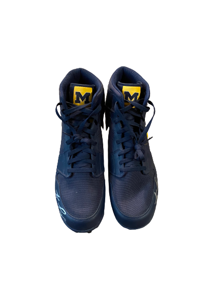 Kwity Paye Michigan Football Signed Player-Exclusive Cleats (Size 14)