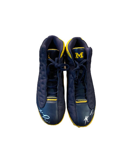 Kwity Paye Michigan Football Signed Player-Exclusive Cleats (Size 15)