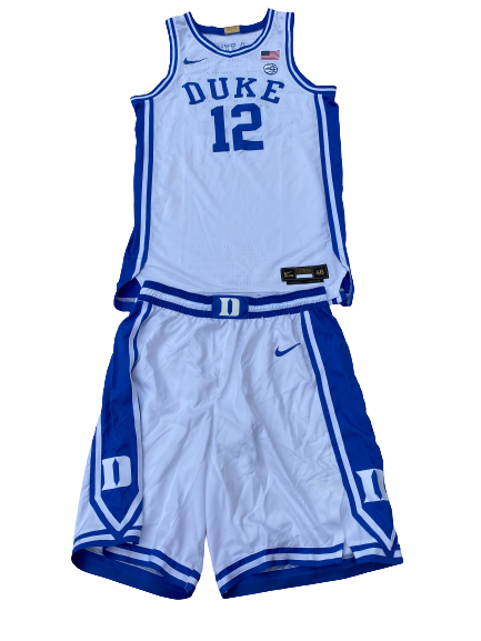 Javin DeLaurier Duke Basketball 2019 2020 Game Worn Uniform Set Jerse The Players Trunk