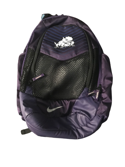 Julius Lewis TCU Team Issued Nike Backpack With Travel Tag – The Players Trunk