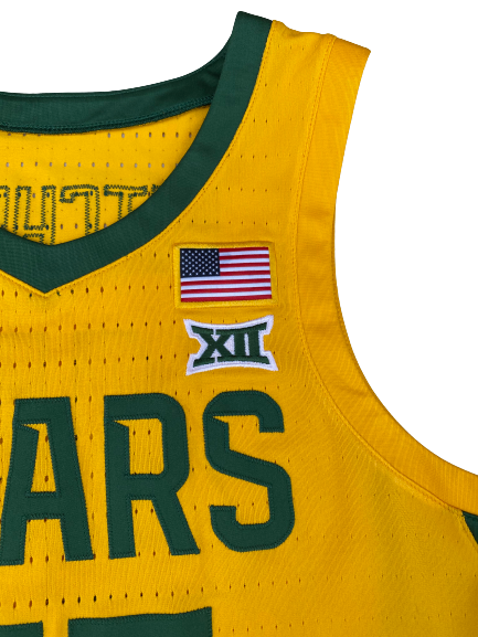 Davion Mitchell Baylor Basketball Signed 2019-20 Game Worn Uniform Set