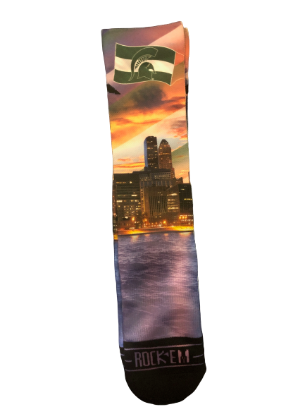 Kyle Ahrens Michigan State 2018 State Farm Champions Classic Socks