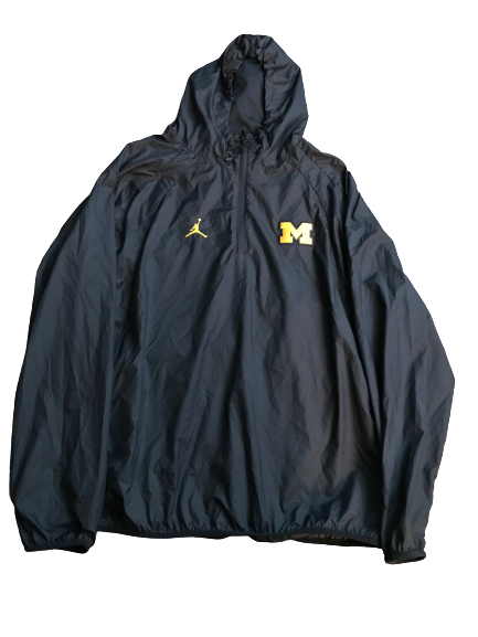 Tyrone Wheatley Jr. Michigan Team Issued Jordan Rain Jacket Size XXXL The Players Trunk