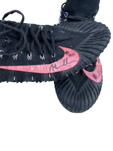 Malik Harrison Ohio State Football College Football Playoff Semifinal Signed Game-Worn Cleats (12/28/2019)(Size 14)