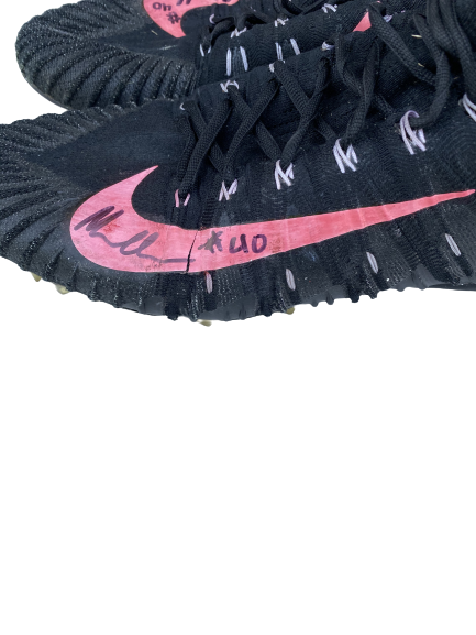 Malik Harrison Ohio State Football College Football Playoff Semifinal Signed Game-Worn Cleats (12/28/2019)(Size 14)