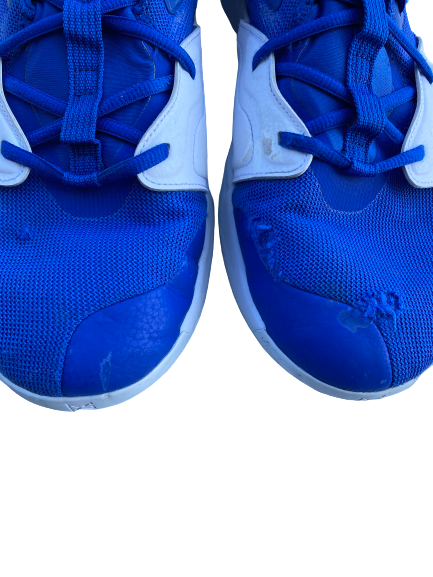 Javin DeLaurier Duke Basketball 2019 Season Game-Worn Nike PG3 Player Exclusive Sneakers (Size 17)(11/29/2019)