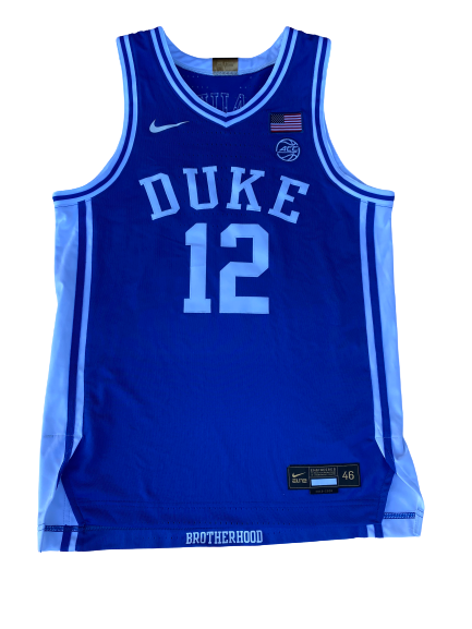 Javin DeLaurier Duke Basketball 2K Empire Classic Championship Game-Worn Uniform Set (11/22/2019)